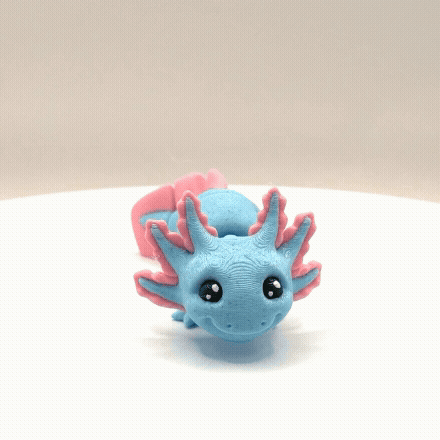 3D Printed Articulated Axolotl