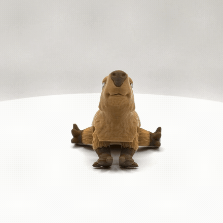 Articulated 3D Printed Capybara - 3 Inch Fidget Toy