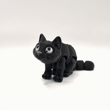 Articulated 3D Printed Cat - 4 Inch Fidget Toy
