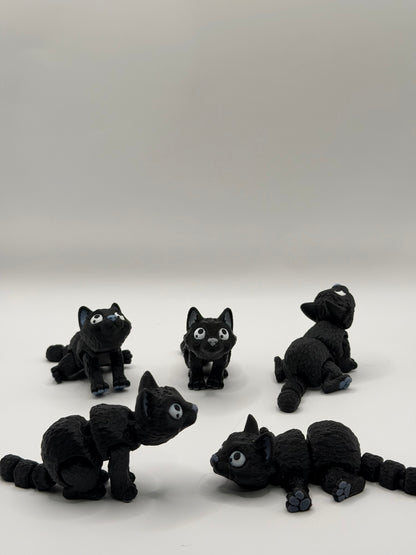 Articulated 3D Printed Cat - 4 Inch Fidget Toy