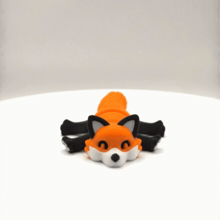Articulated 3D Printed Fox - 4 Inch Mini Fidget Toy