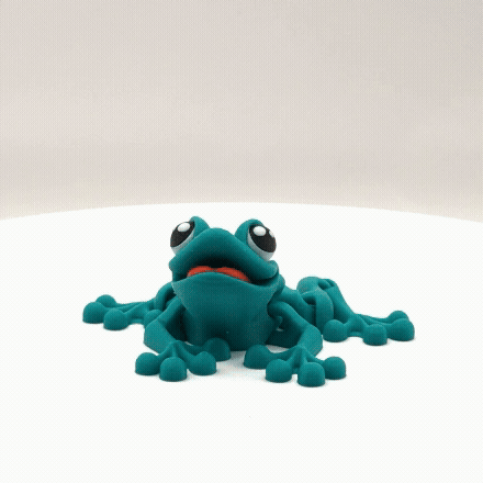 Articulated 3D Printed Frog - 4 Inch Fidget Toy