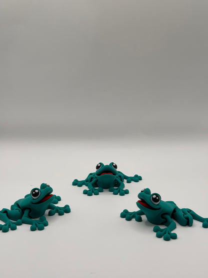 Articulated 3D Printed Frog - 4 Inch Fidget Toy