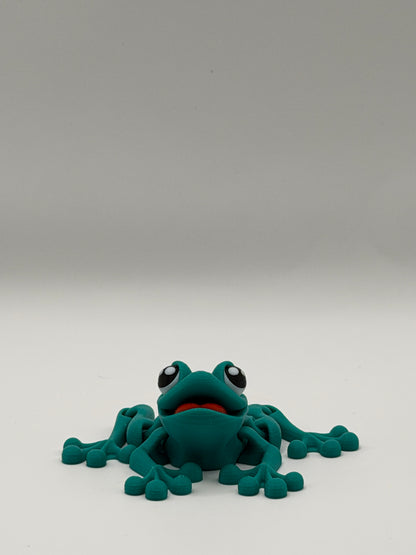Articulated 3D Printed Frog - 4 Inch Fidget Toy