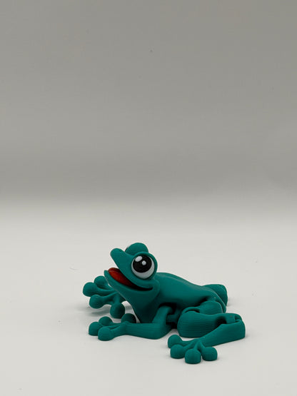 Articulated 3D Printed Frog - 4 Inch Fidget Toy