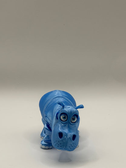 Articulated 3D Printed Hippo - 3.5 Inch Fidget Toy