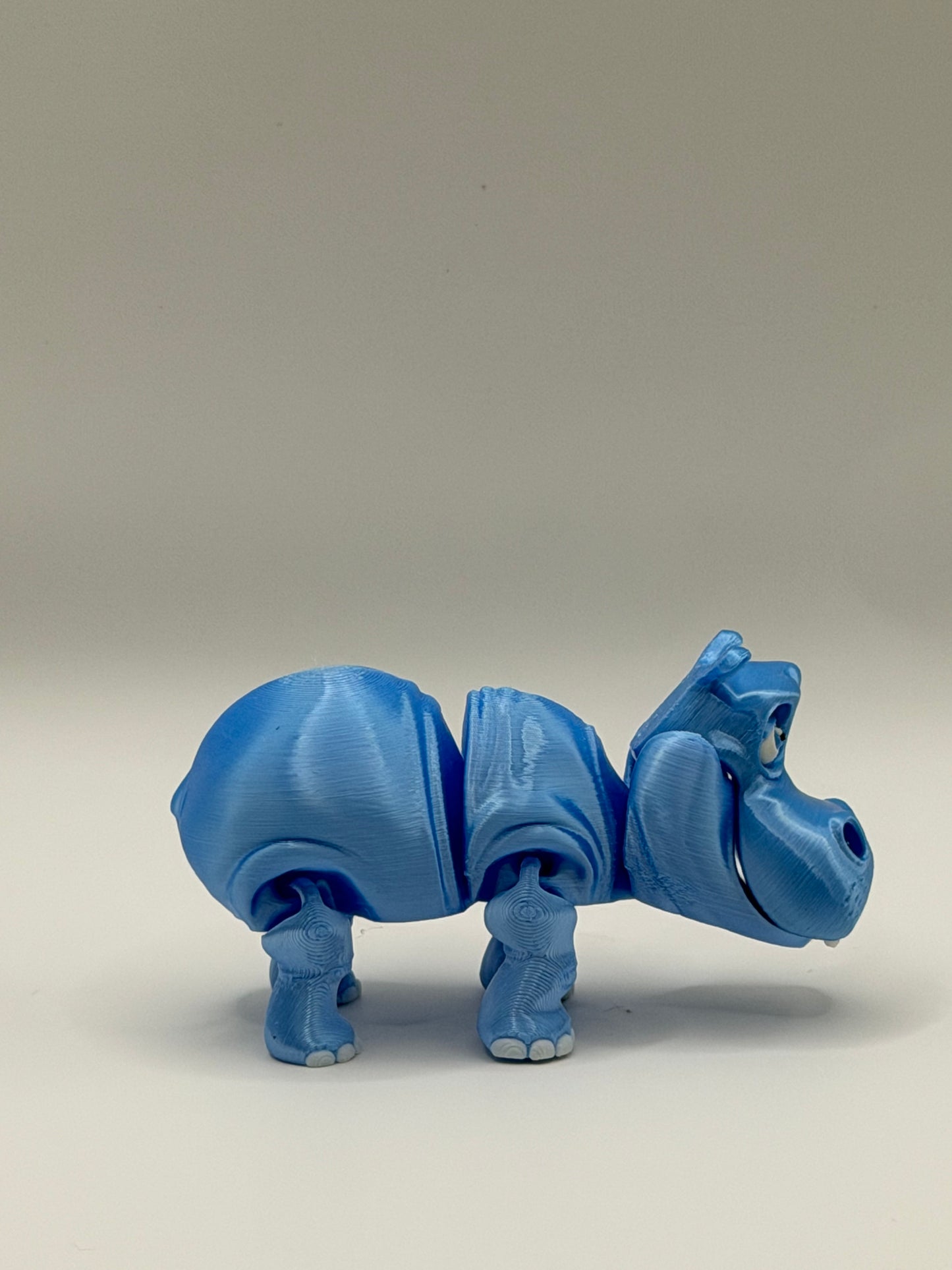 Articulated 3D Printed Hippo - 3.5 Inch Fidget Toy
