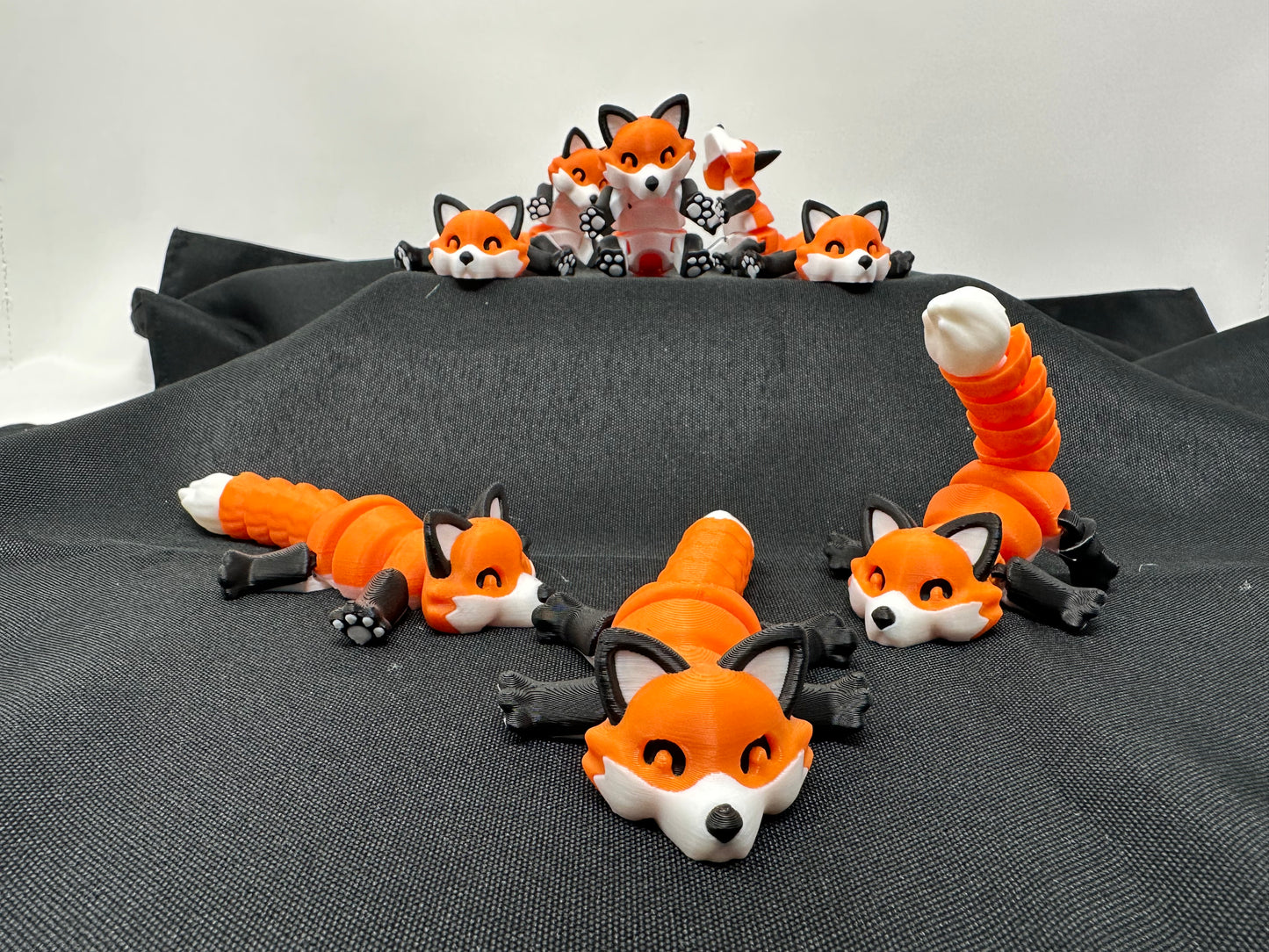 Articulated 3D Printed Fox - 4 Inch Mini Fidget Toy