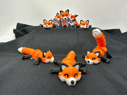 Articulated 3D Printed Fox - 4 Inch Mini Fidget Toy