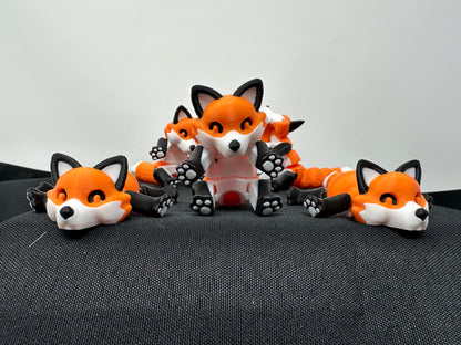 Articulated 3D Printed Fox - 4 Inch Mini Fidget Toy