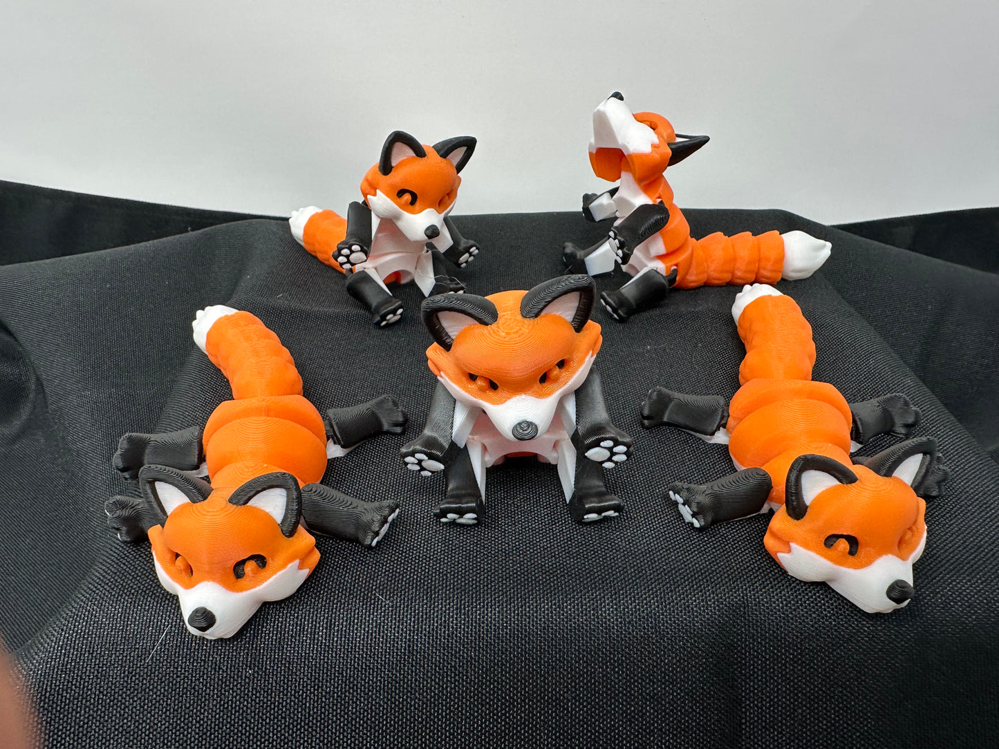 Articulated 3D Printed Fox - 4 Inch Mini Fidget Toy