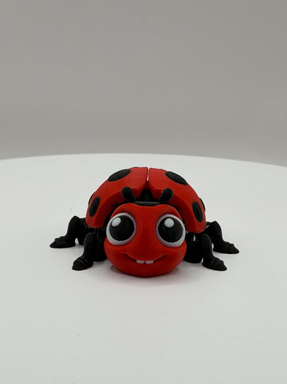 Articulated 3D Printed Ladybug - 2 1/4 Inch Mini Fidget Toy
