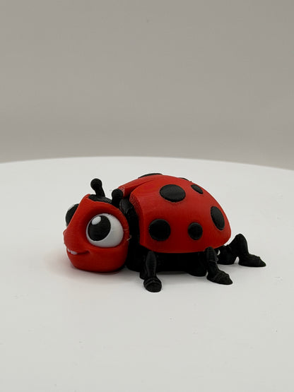 Articulated 3D Printed Ladybug - 2 1/4 Inch Mini Fidget Toy
