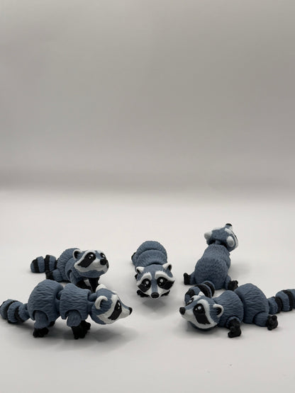 Articulated 3D Printed Raccoon - 4 Inch Fidget Toy