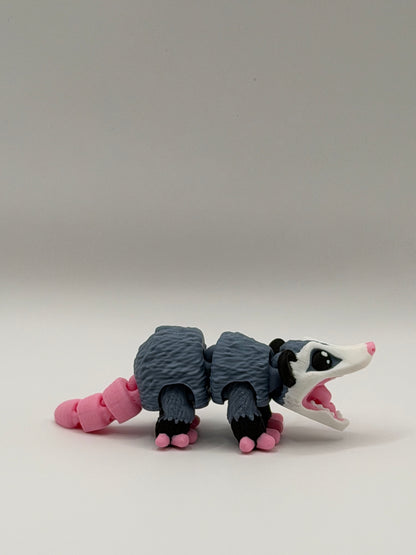 Articulated 3D Printed Opossum - 4 Inch Fidget Toy