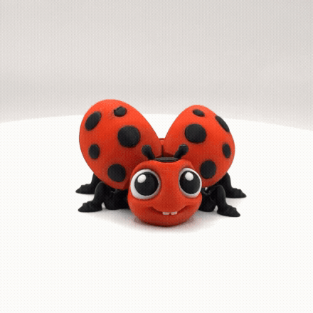 Articulated 3D Printed Ladybug - 2 1/4 Inch Mini Fidget Toy