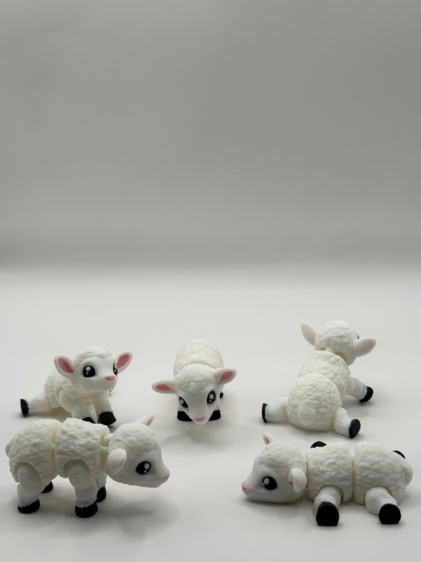 Articulated 3D Printed Lamb - 3 Inch Fidget Toy