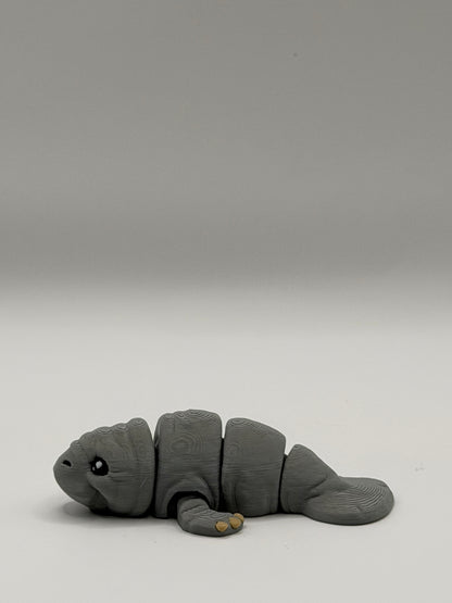 Articulated 3D Printed Manatee - 4 Inch Fidget Toy