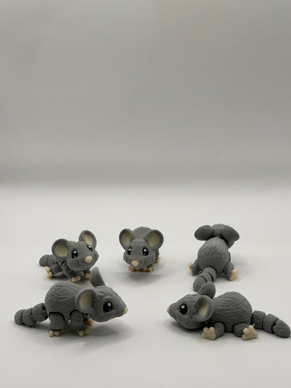 Articulated 3D Printed Mouse - 3 Inch Fidget Toy