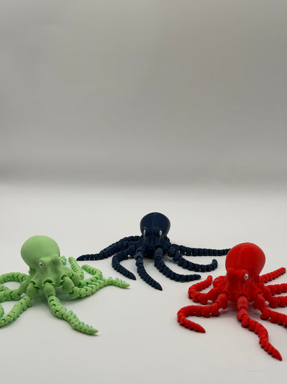 Articulated 3D Printed Octopus - 6 Inch Fidget Toy