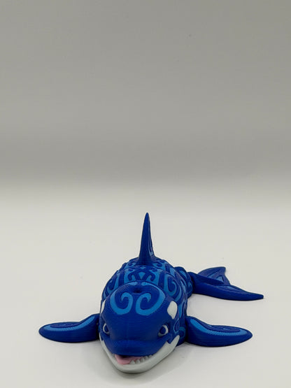 Articulated 3D Printed Orca - 5 Inch Fidget Toy