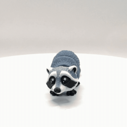 Articulated 3D Printed Raccoon - 4 Inch Fidget Toy