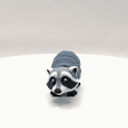 Articulated 3D Printed Raccoon - 4 Inch Fidget Toy