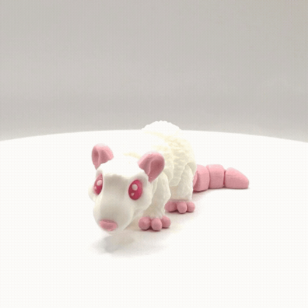 Articulated 3D Printed Rat - 4 Inch Fidget Toy
