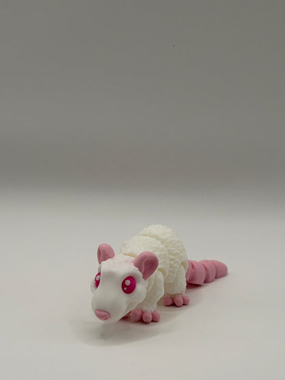 Articulated 3D Printed Rat - 4 Inch Fidget Toy