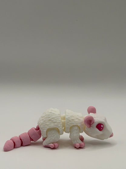Articulated 3D Printed Rat - 4 Inch Fidget Toy