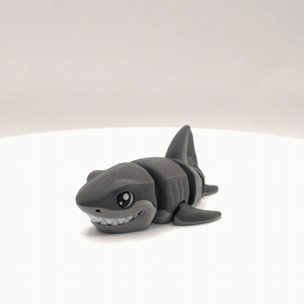 Articulated 3D Printed Shark - 4 Inch Fidget Toy
