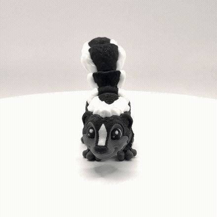 Articulated 3D Printed Skunk - 4 Inch Fidget Toy