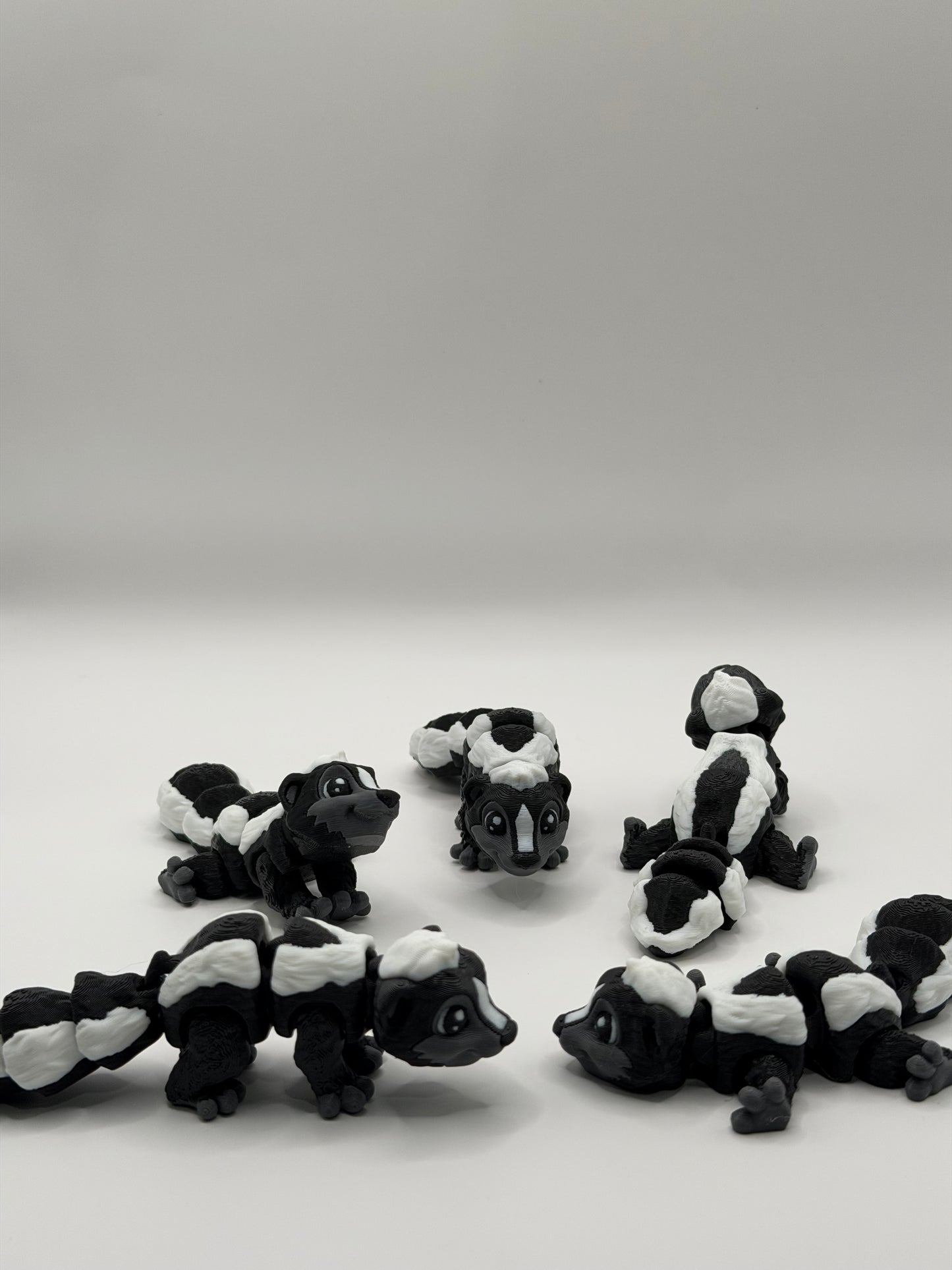 Articulated 3D Printed Skunk - 4 Inch Fidget Toy