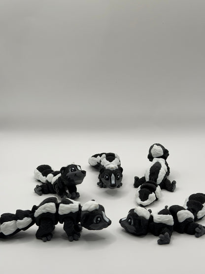 Articulated 3D Printed Skunk - 4 Inch Fidget Toy