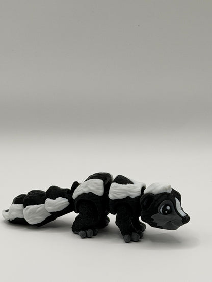 Articulated 3D Printed Skunk - 4 Inch Fidget Toy
