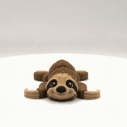 Articulated 3D Printed Sloth - 4 Inch Fidget Toy