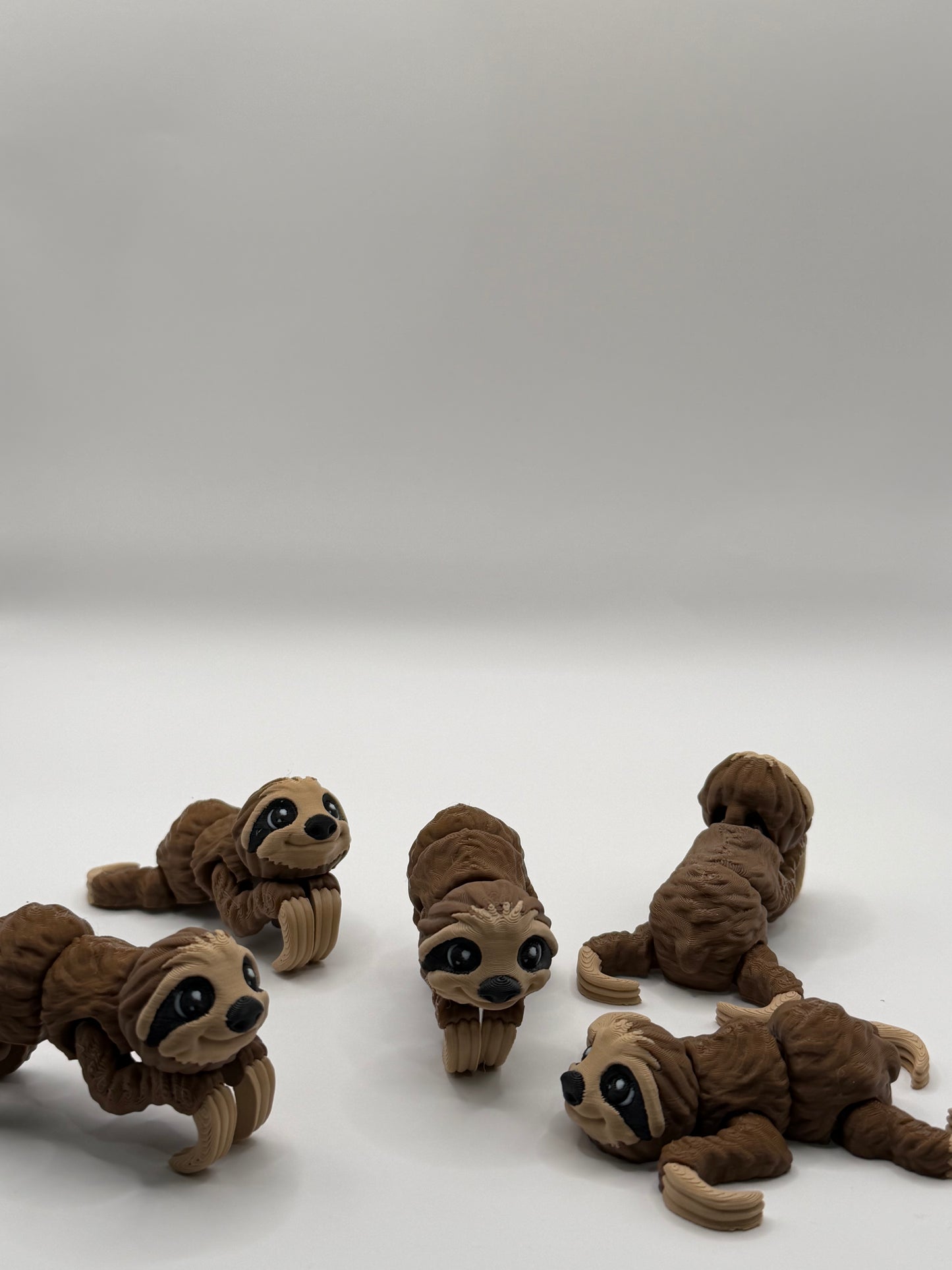 Articulated 3D Printed Sloth - 4 Inch Fidget Toy