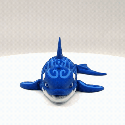 Articulated 3D Printed Orca - 5 Inch Fidget Toy