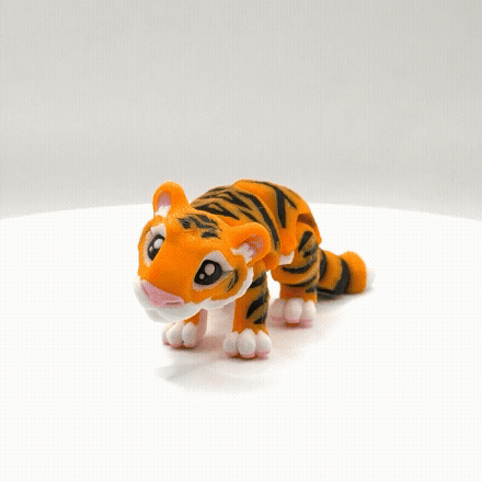 Articulated 3D Printed Tiger - 4 Inch Fidget Toy
