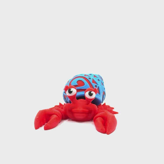 Articulated 3D Printed Hermit Crab - 3 Inch Fidget Toy