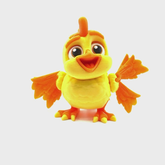 Articulated 3D Printed Chick - 3 Inch Fidget Toy